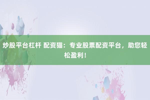 炒股平台杠杆 配资猫：专业股票配资平台，助您轻松盈利！