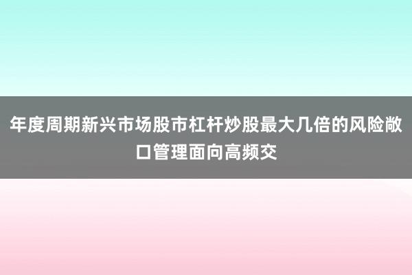 年度周期新兴市场股市杠杆炒股最大几倍的风险敞口管理面向高频交
