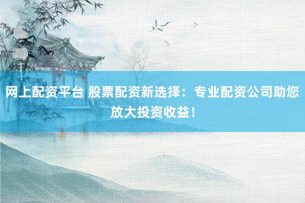 网上配资平台 股票配资新选择:专业配资公司助您放大投资收益!